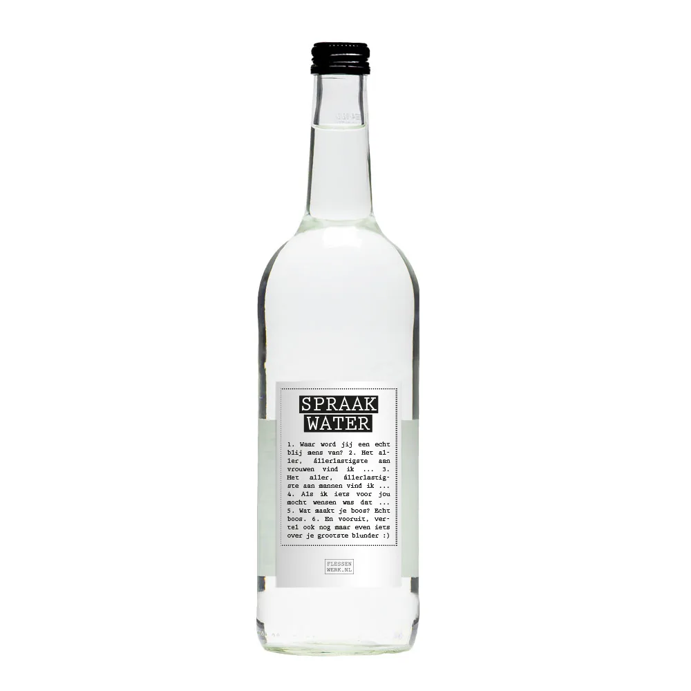 Spraakwater - Bronwater, Flessenwerk
