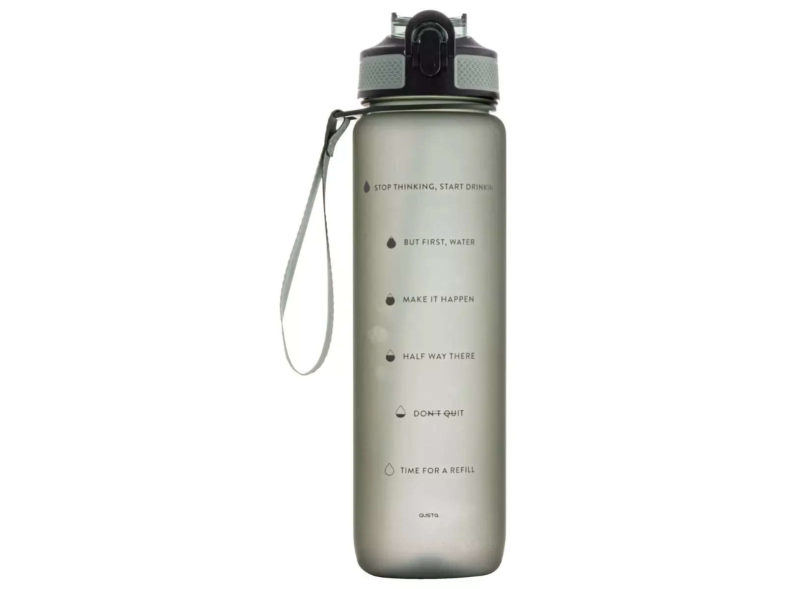 Gusta – Motivatie drinkfles groen, 1L