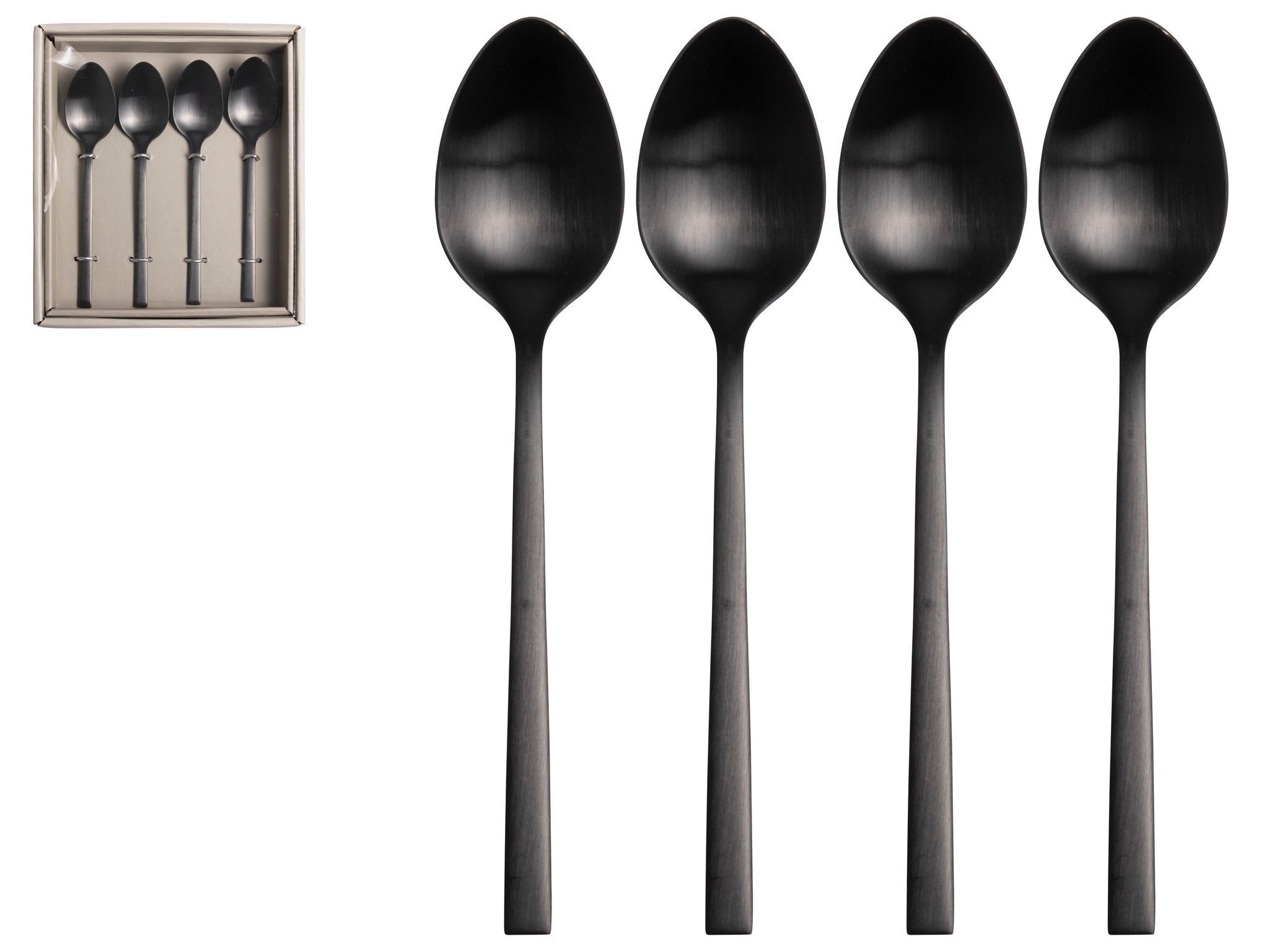 Koffielepeltje koper, 4 stuks