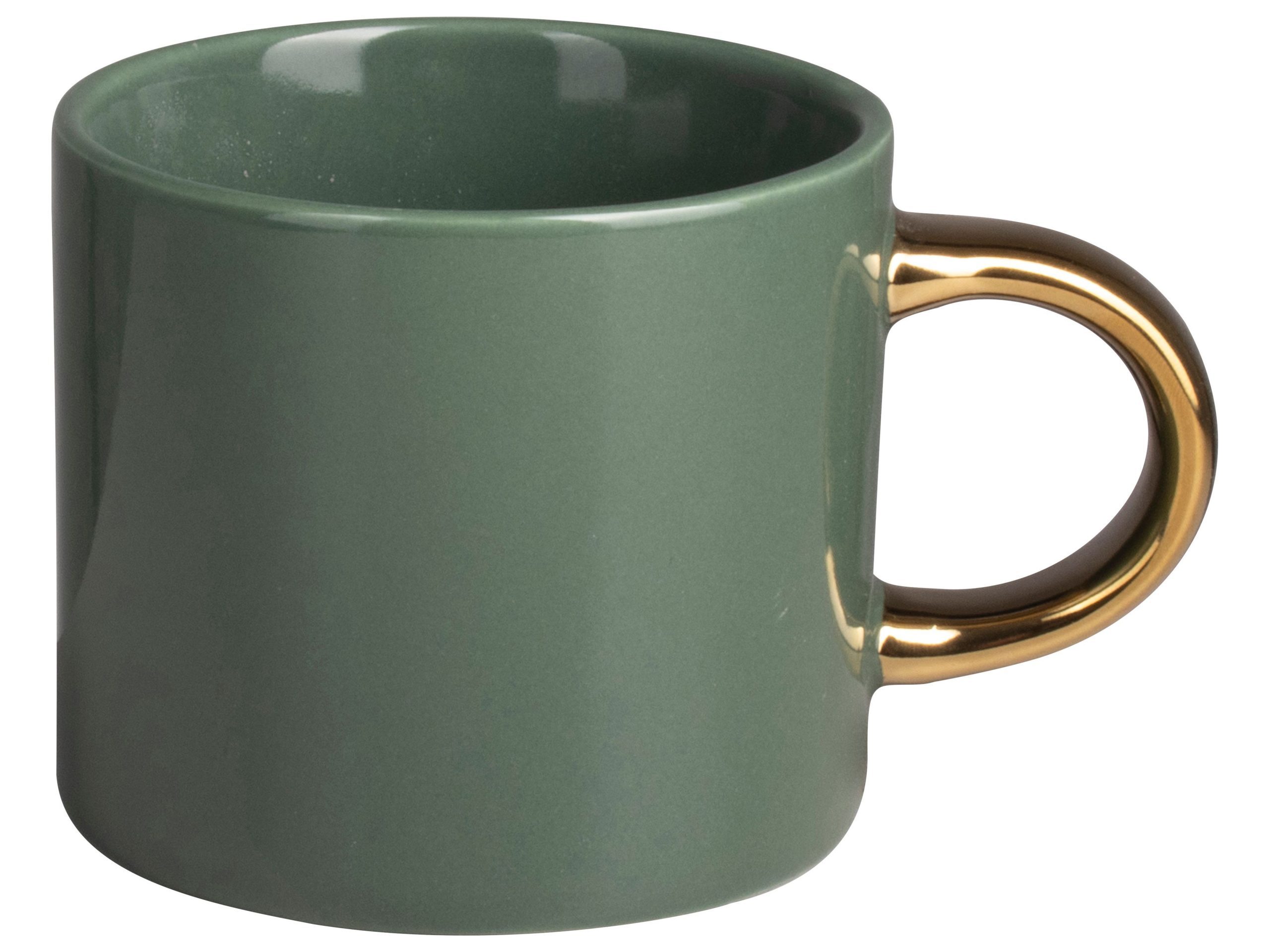 Mok lichtgroen met gouden oor, 230ml