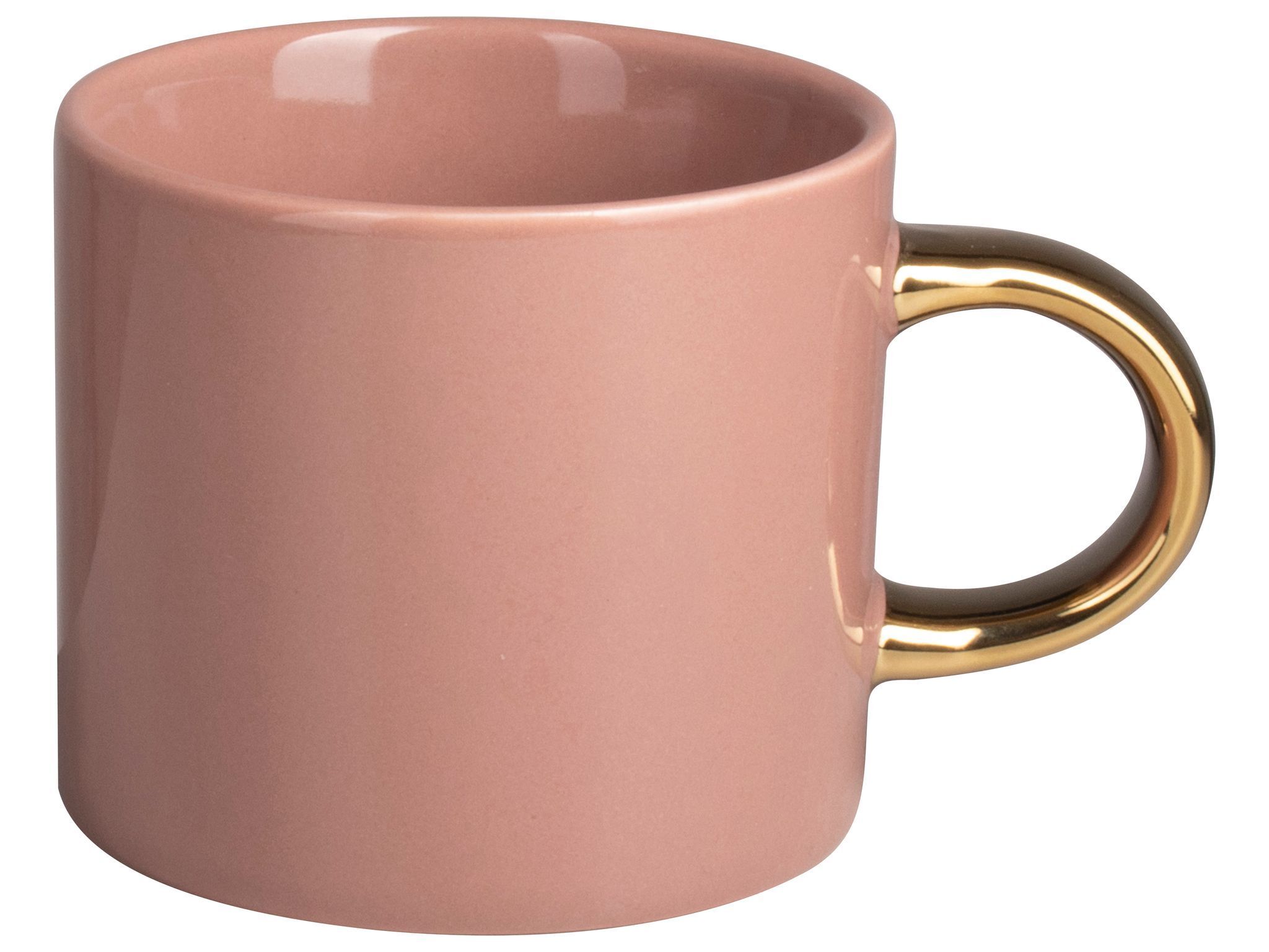 Mok lichtroze met gouden oor, 230ml
