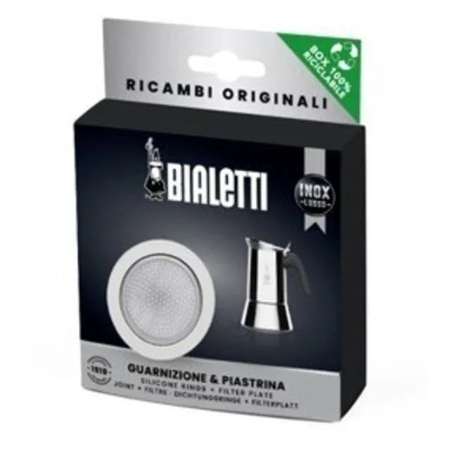Bialetti -  Filterplaatje + Siliconen Ring, 1 & 2/c RVS