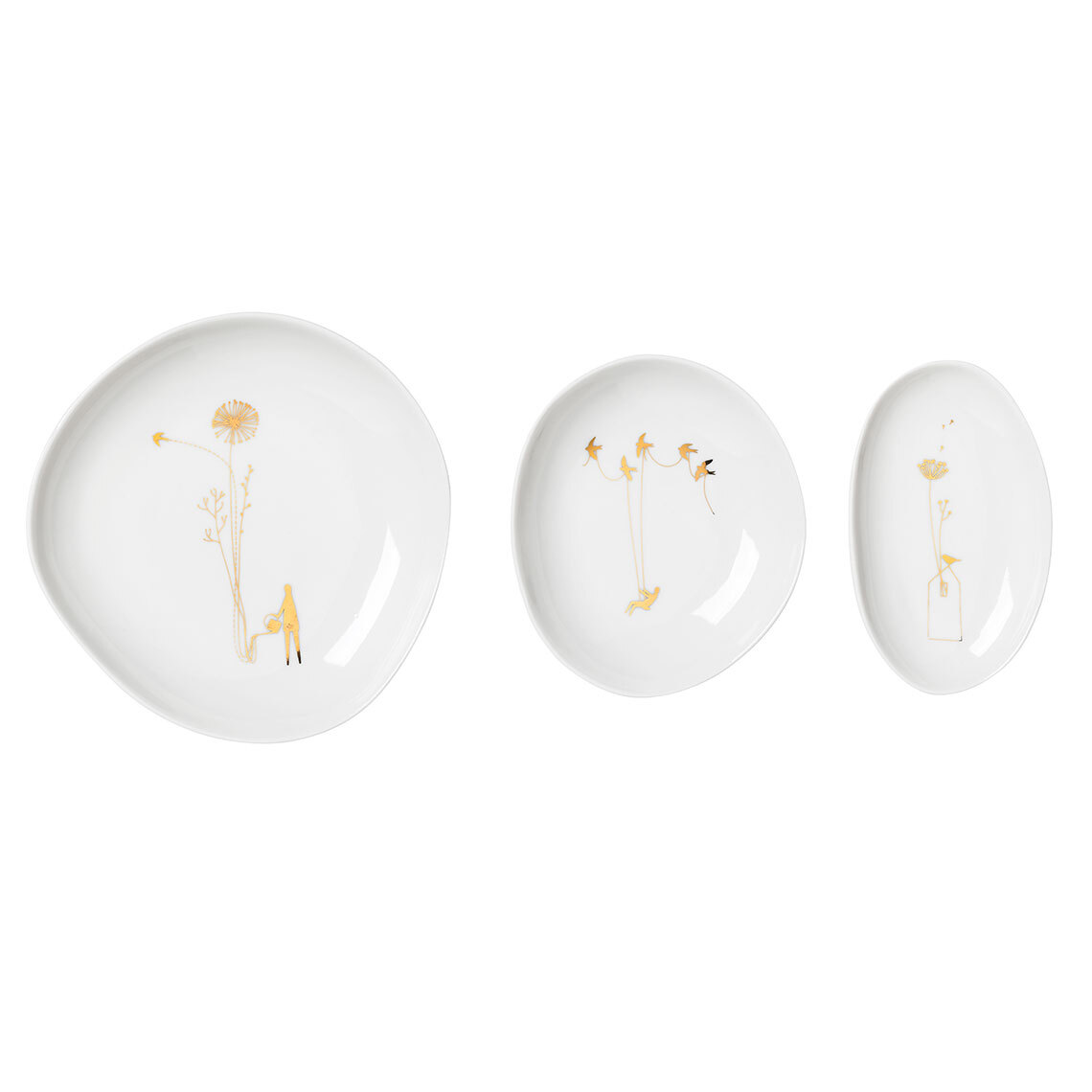 Räder, Schalenset Wonderland, wit met goud
