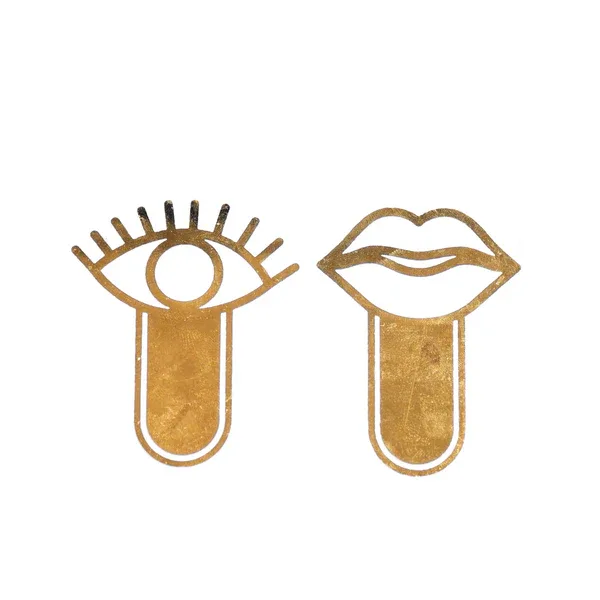HouseVitamin - Boekmarkers Lip/Oog, Goud