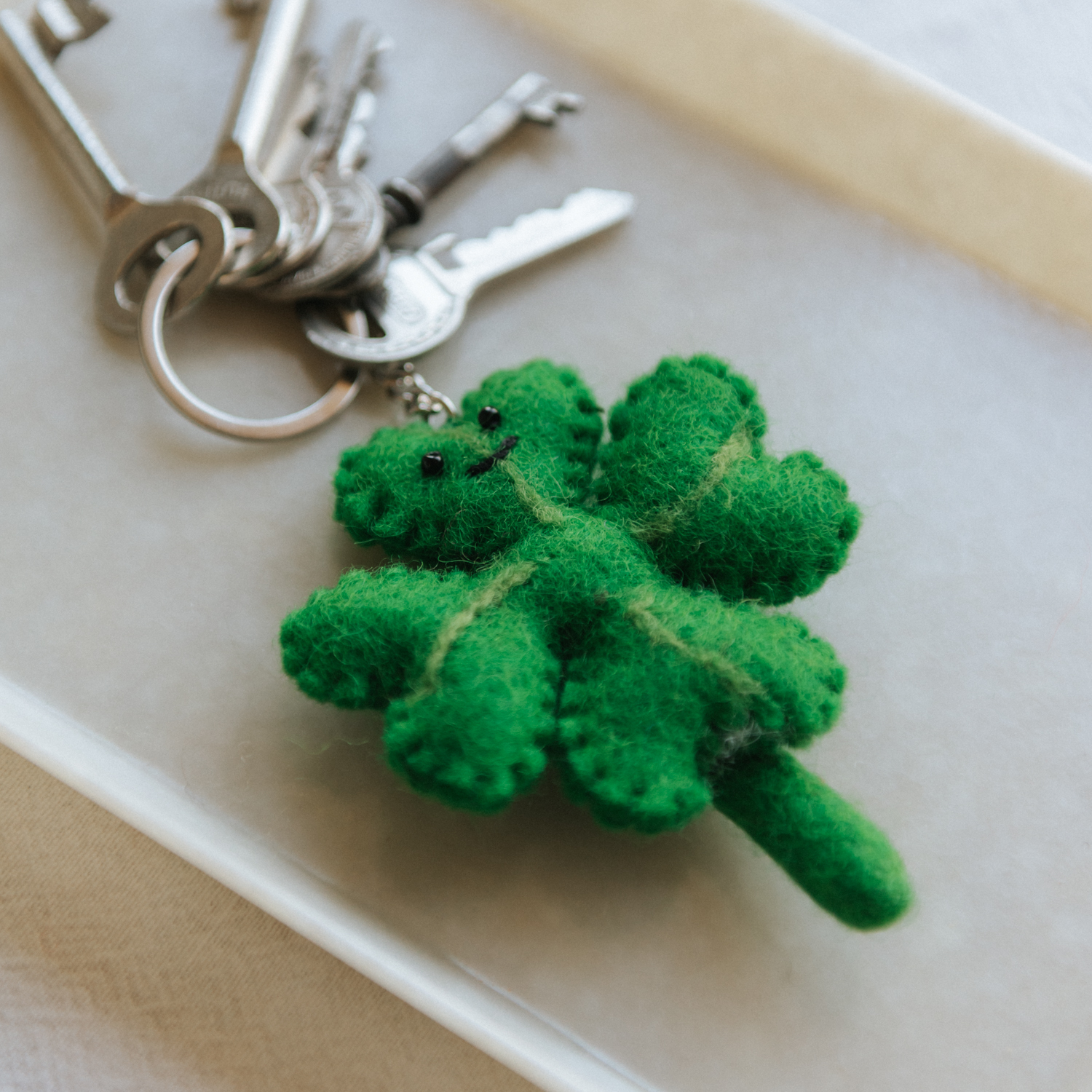IKPAKJEIN - Sleutelhanger MILA, Klavertje vier