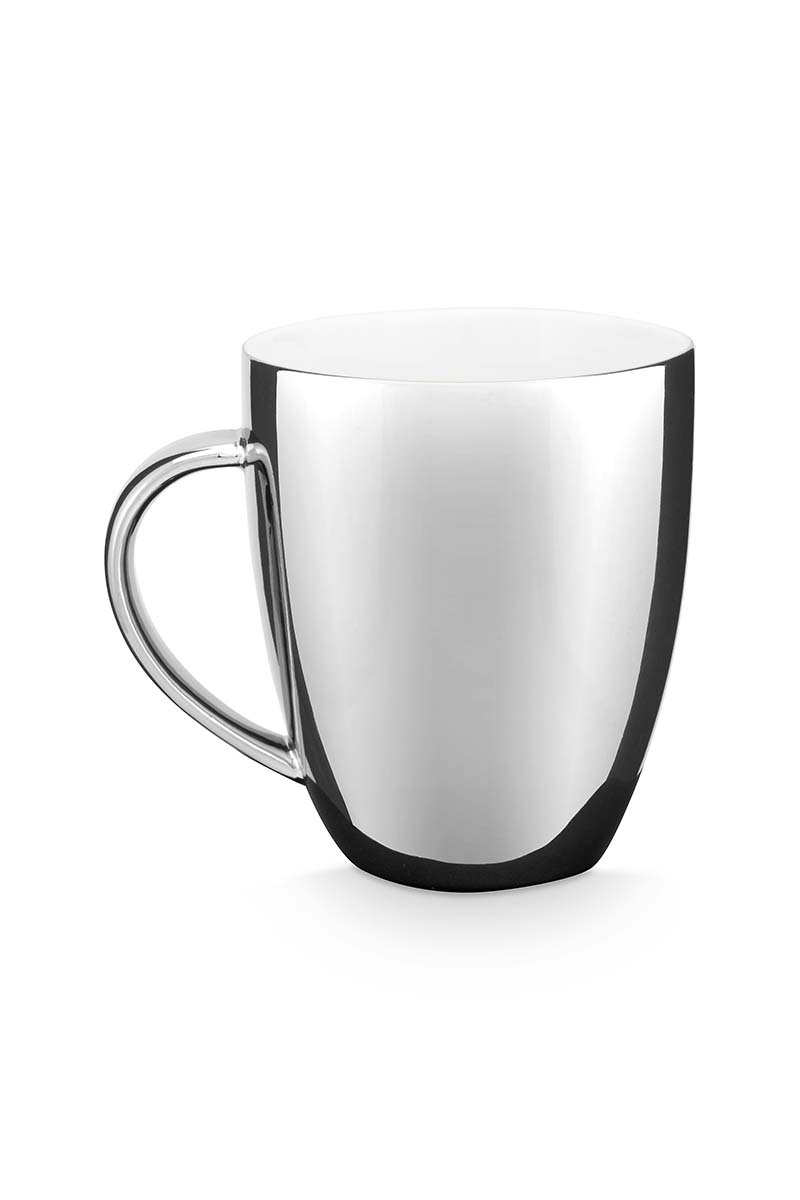 Set van 2 mokken, zilver, 250ml