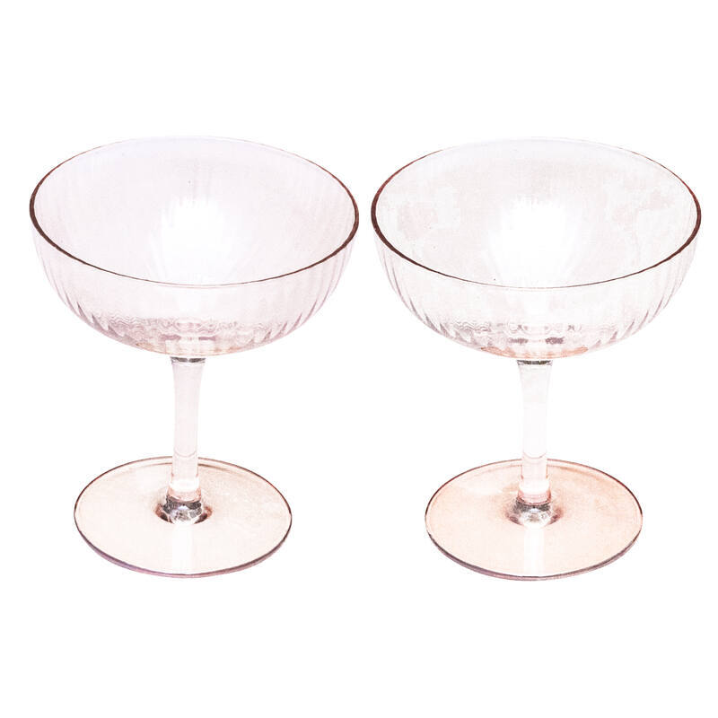Vondels - Champagne Coupeglazen, Amber, Set van 2
