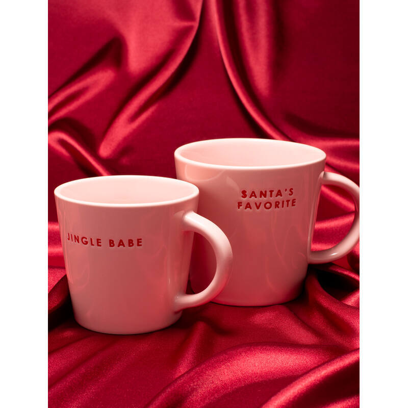 Vondels - Theekop SANTA'S FAVORITE, Roze, 350ml