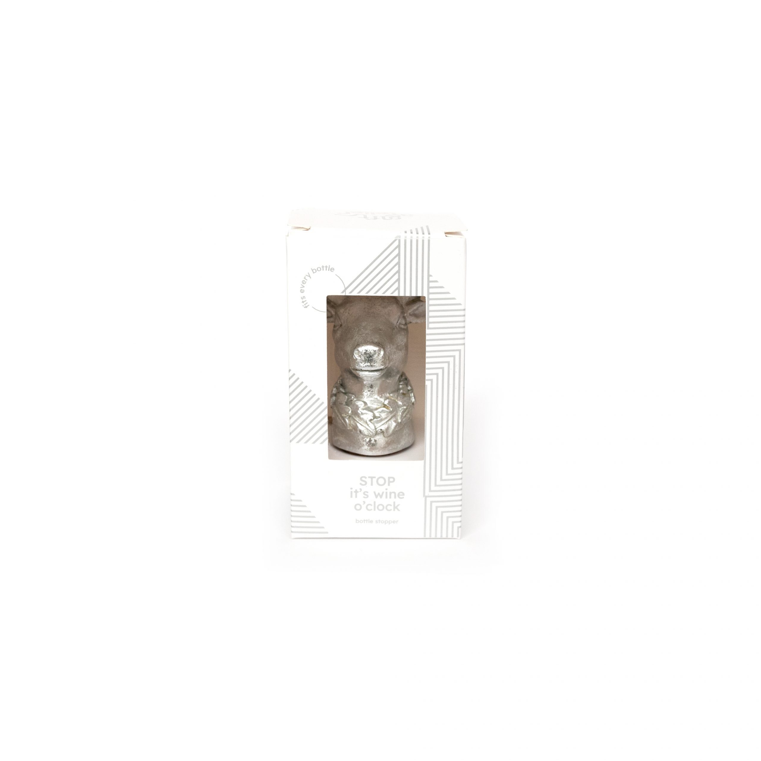 Wijnstopper Rendier Zilver