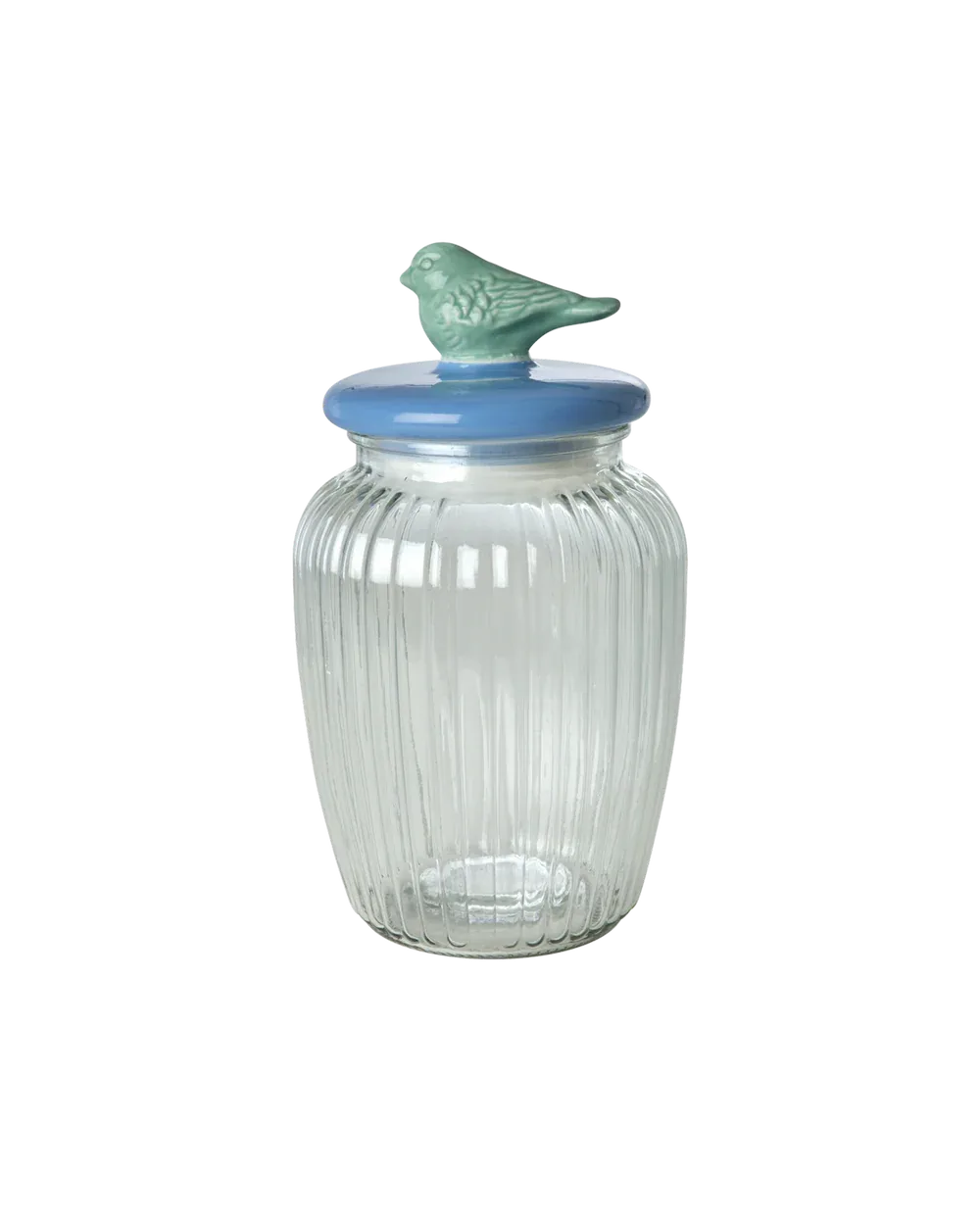 Rice - Glazen voorraadpot groot, Blauw