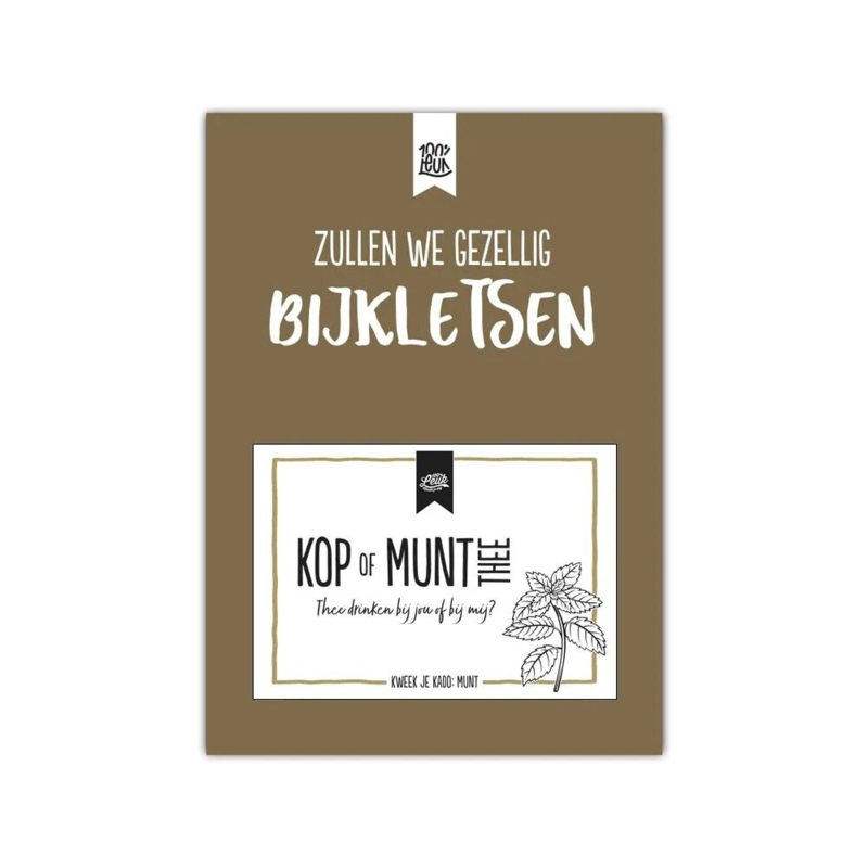 Kop of Munt Thee: Gezellig bijkletsen, 100% Leuk