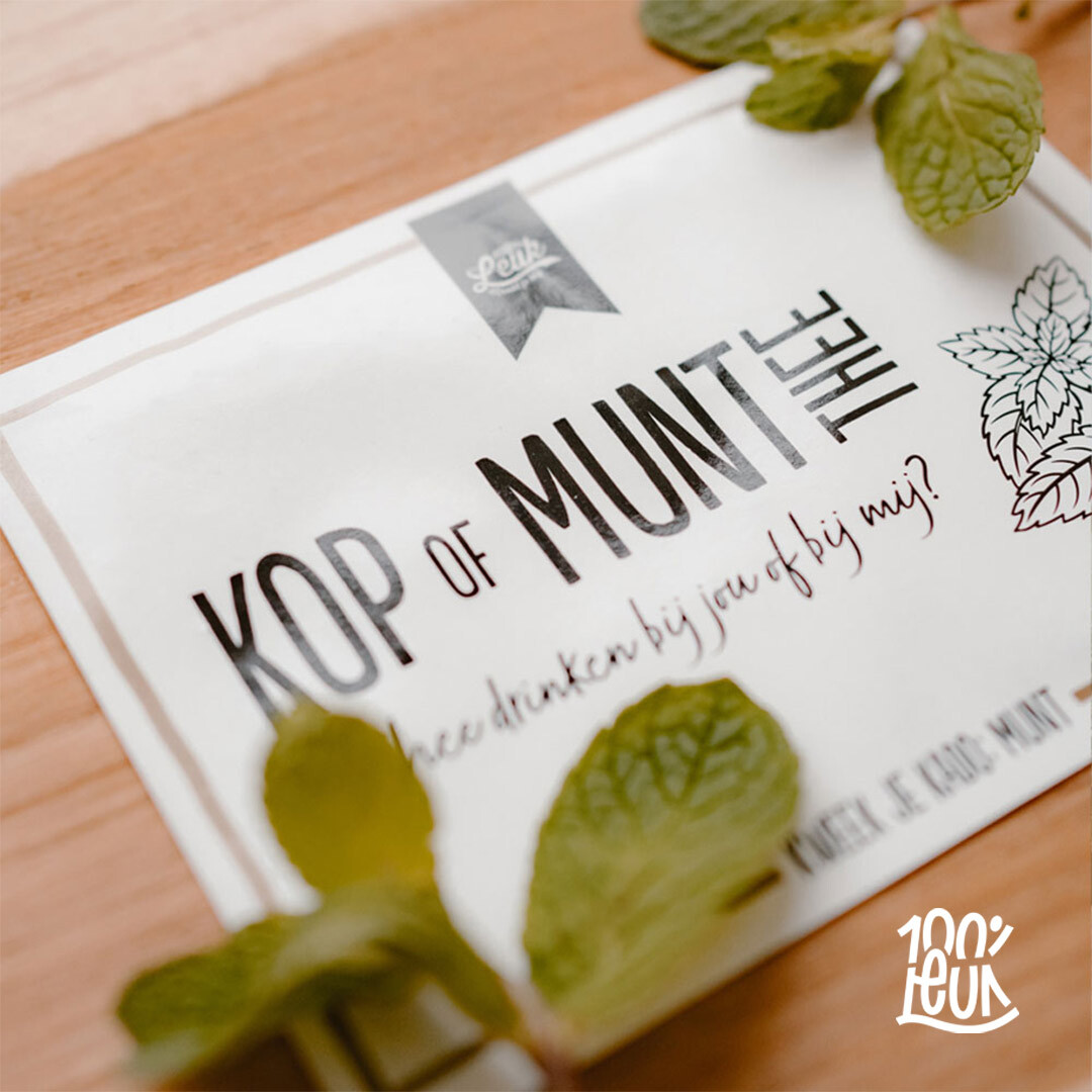 Kop of Munt Thee: Gezellig bijkletsen, 100% Leuk