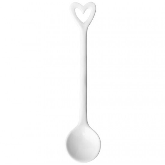 Räder, kleine lepel met hart, wit