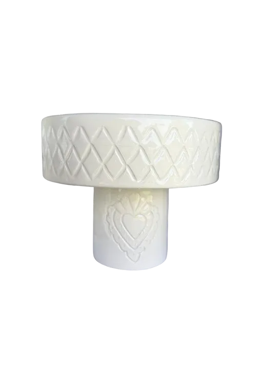 Sus.Studio - Medina Love schaal op voet, Ø 18cm, wit