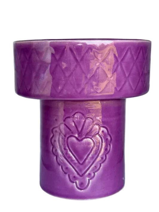 Sus.Studio - Medina Love schaal op voet, Ø 13cm, lila