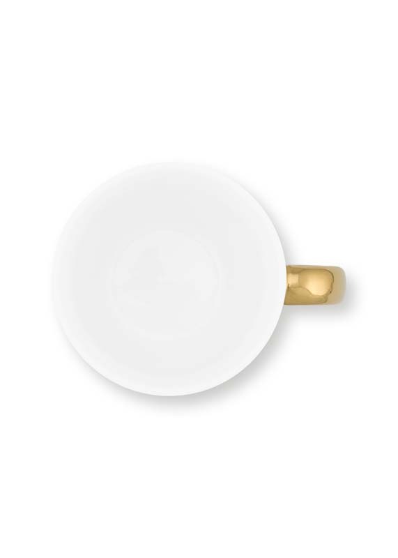 Mok met oor, wit-goud, 250ml, vtwonen servies
