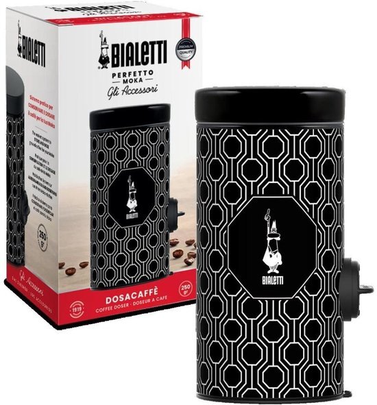 Bialetti – Koffieblik met doseersysteem – Zwart