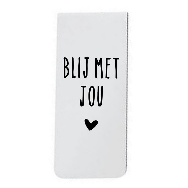 Boekenlegger in kadokaartje - Blij met jou