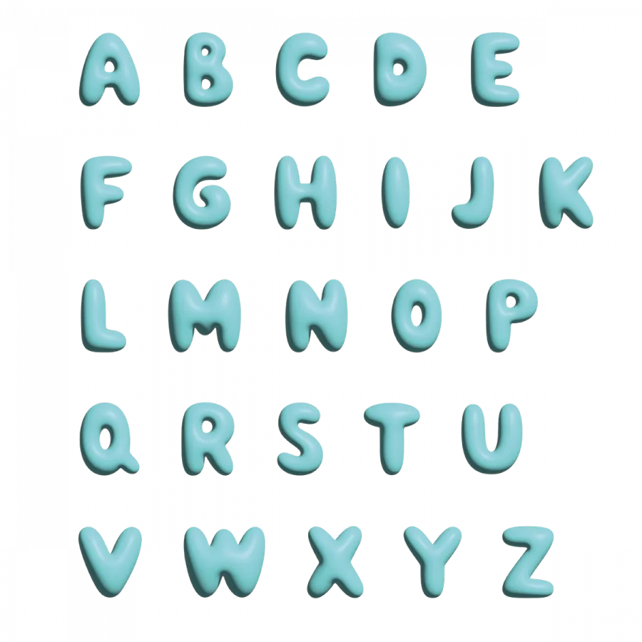 THE GIFT LABEL - Wall Letter - Blue