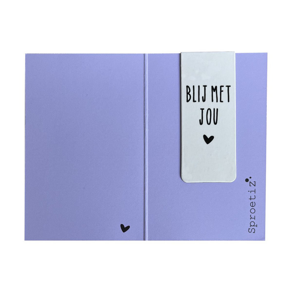 Boekenlegger in kadokaartje - Blij met jou
