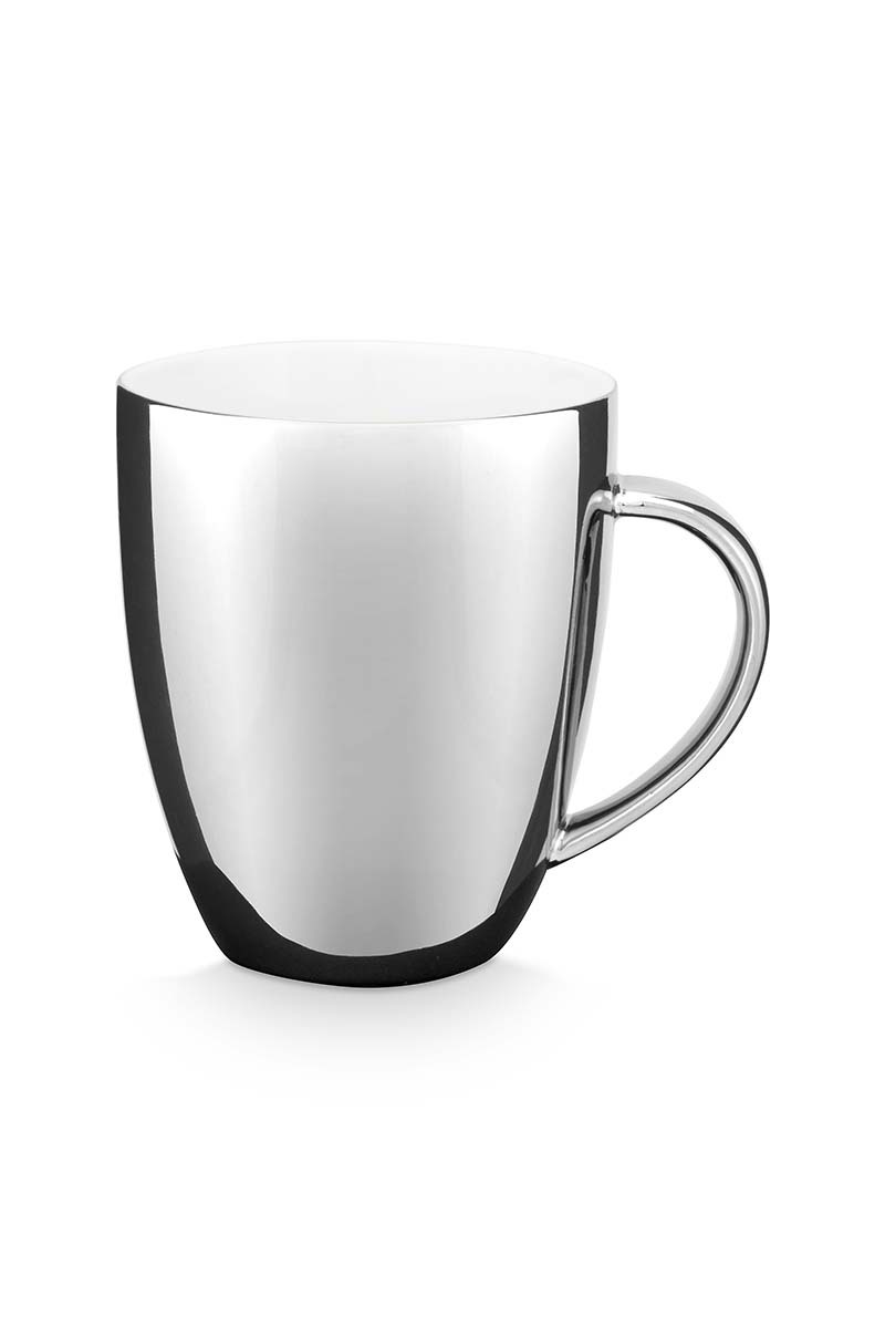 Set van 2 mokken, zilver, 250ml
