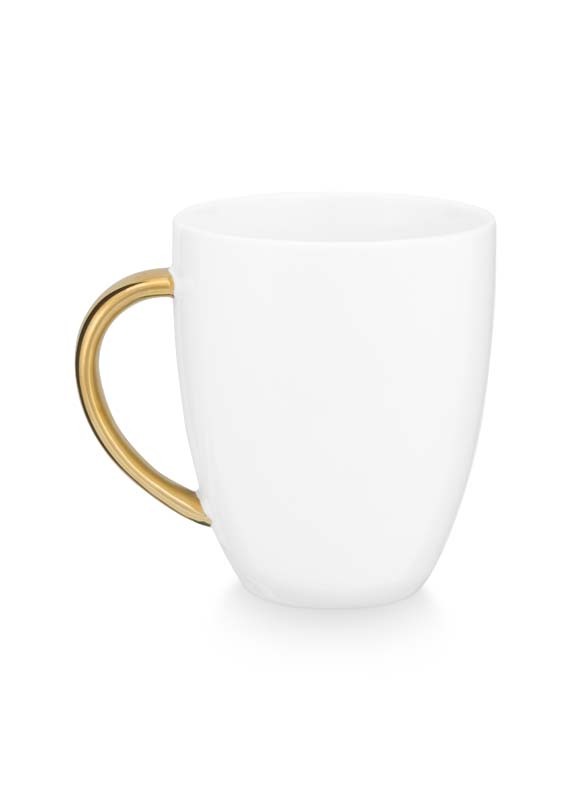 Mok met oor, wit-goud, 250ml, vtwonen servies