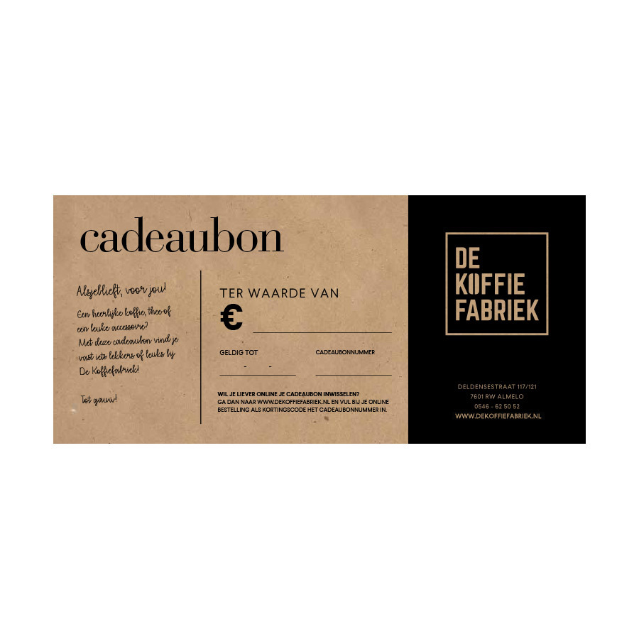 Cadeaubon De Koffiefabriek