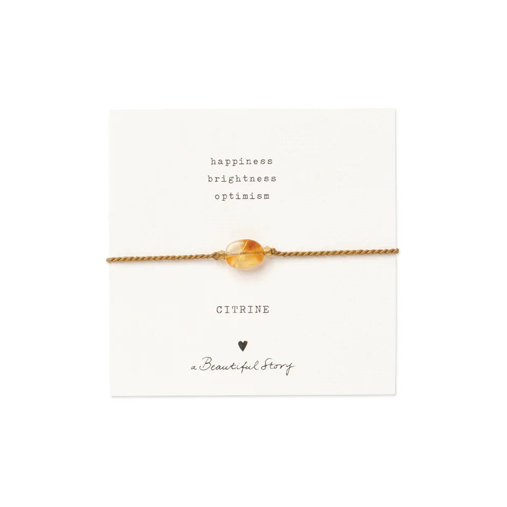 A Beautiful Story – Edelsteenkaart met armband, Citrien