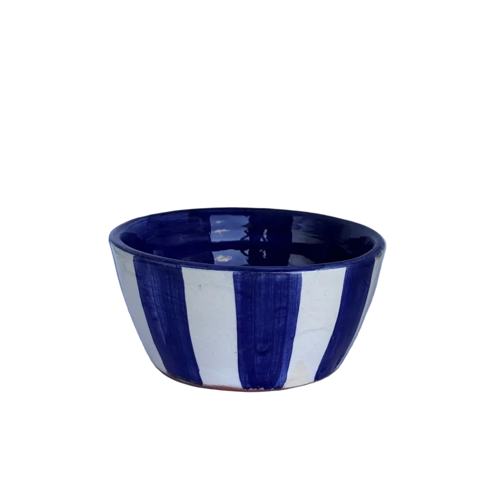 Sus.Studio - Azura Schaaltje Streep, 9cm, Blauw/Wit