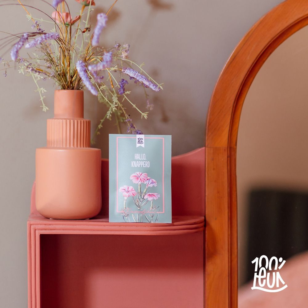 Bloemenzaadjes 'Hallo. Knapperd', Duizendschoon – 100% Leuk