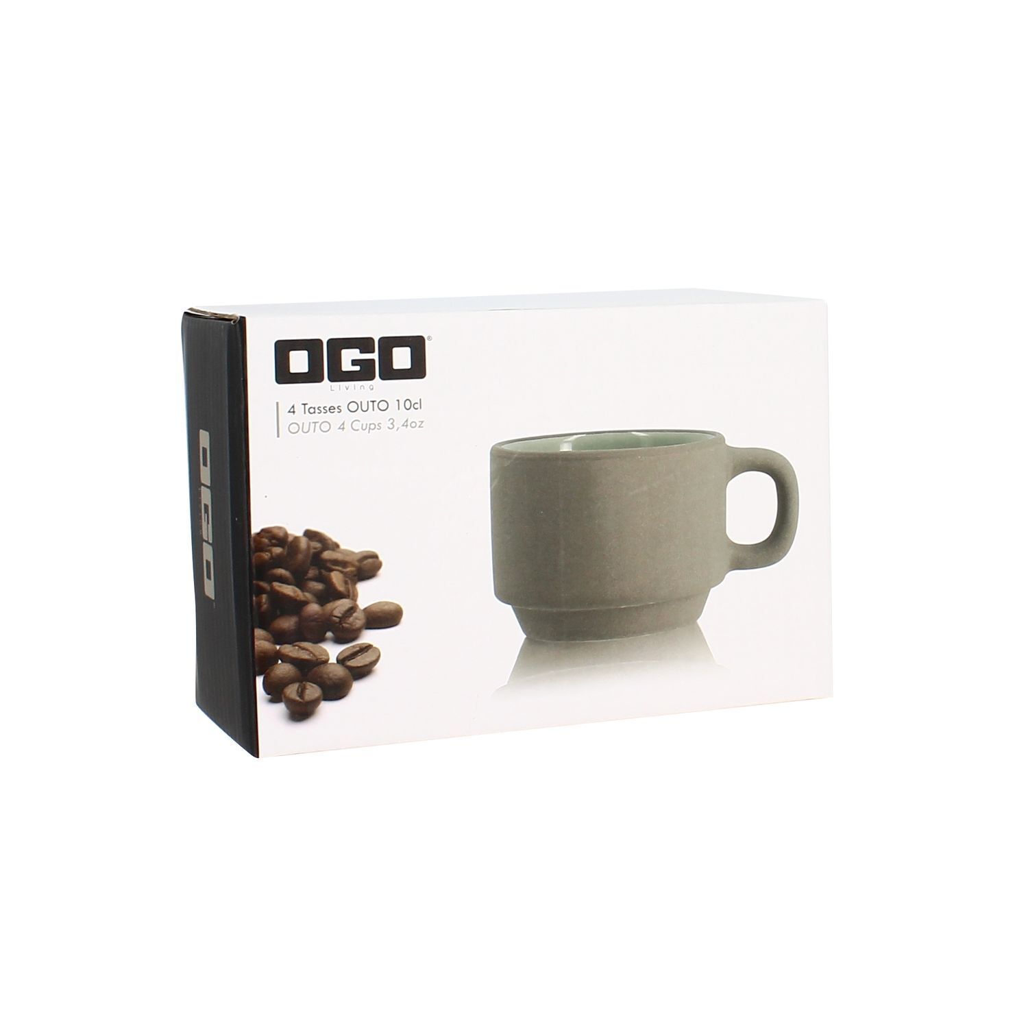 Set van 4 kopjes 10cl Ogo Living