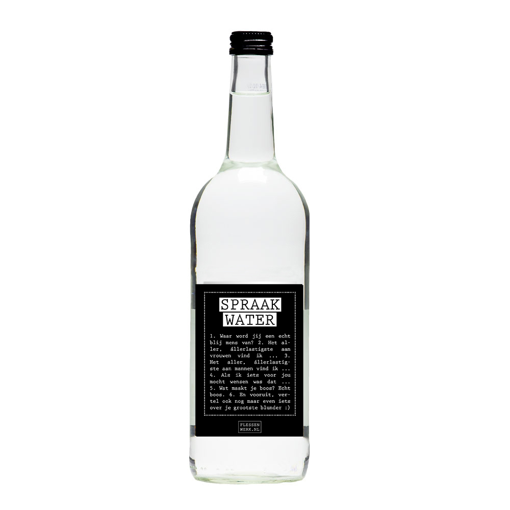 Spraakwater - Bronwater, Flessenwerk