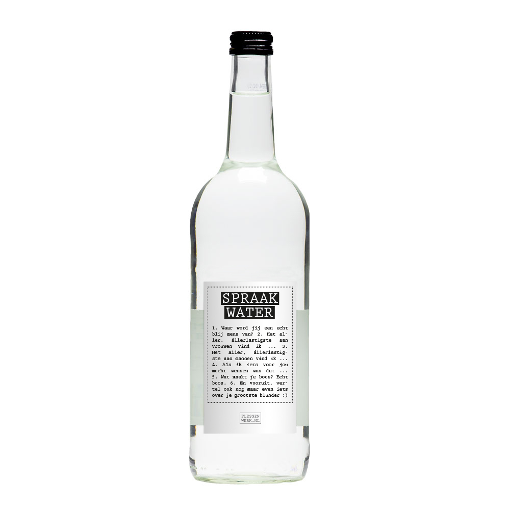 Spraakwater - Bronwater, Flessenwerk