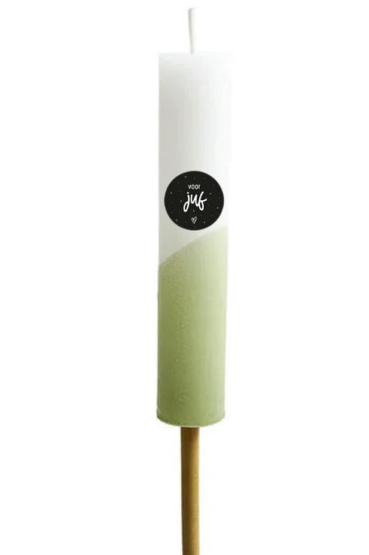 Zoedt - Tuin fakkel half dipped groen/wit, 'Hart goud'