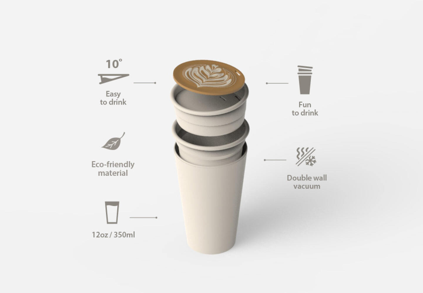 Ilsangisang - Take Out Koffiemok, Natural White