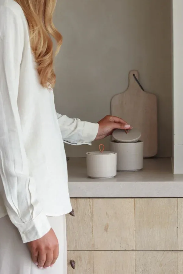 Leeff – Keramieken voorraadpot, Groot, Taupe