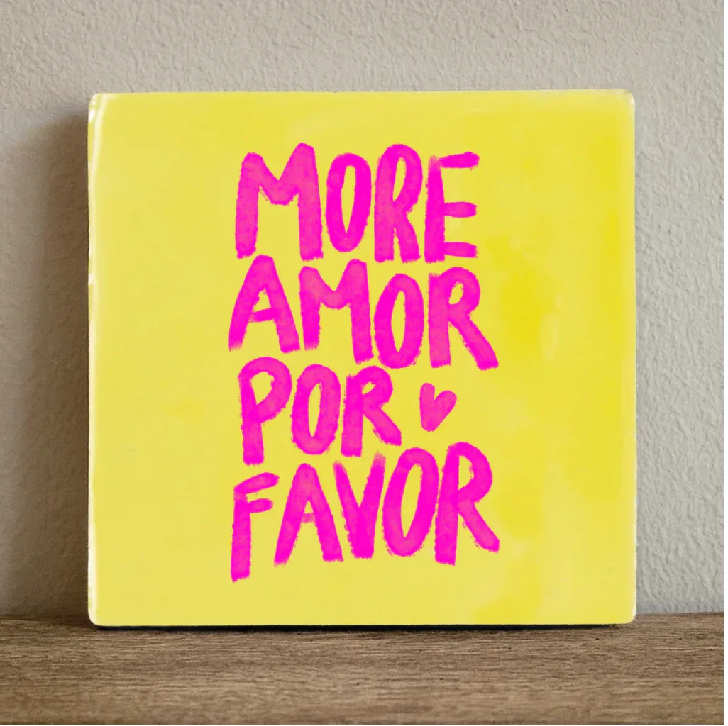 Label2x - Tegeltje 'More amor por favor'