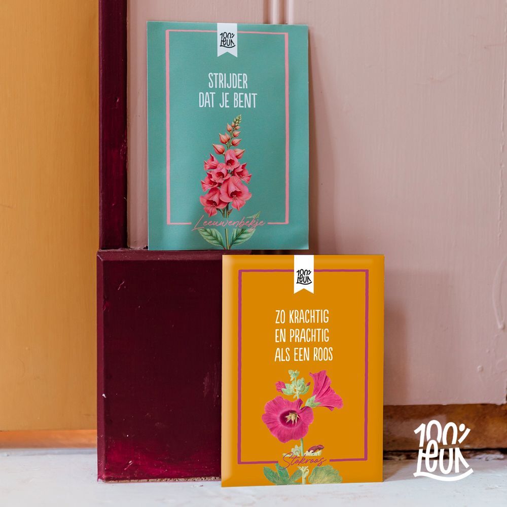 Bloemenzaadjes 'Strijder dat je bent', Leeuwenbekje– 100% Leuk