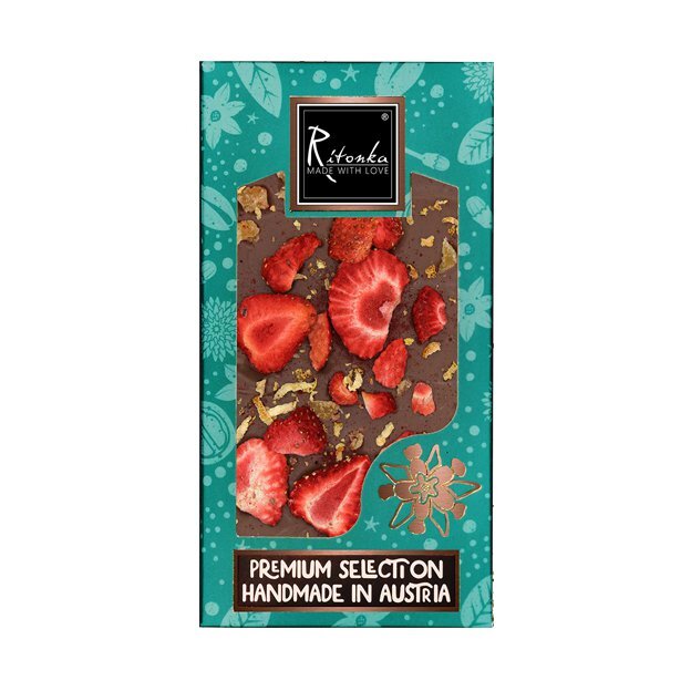 Ritonka premium melkchocolade - citroen, aardbei, gember