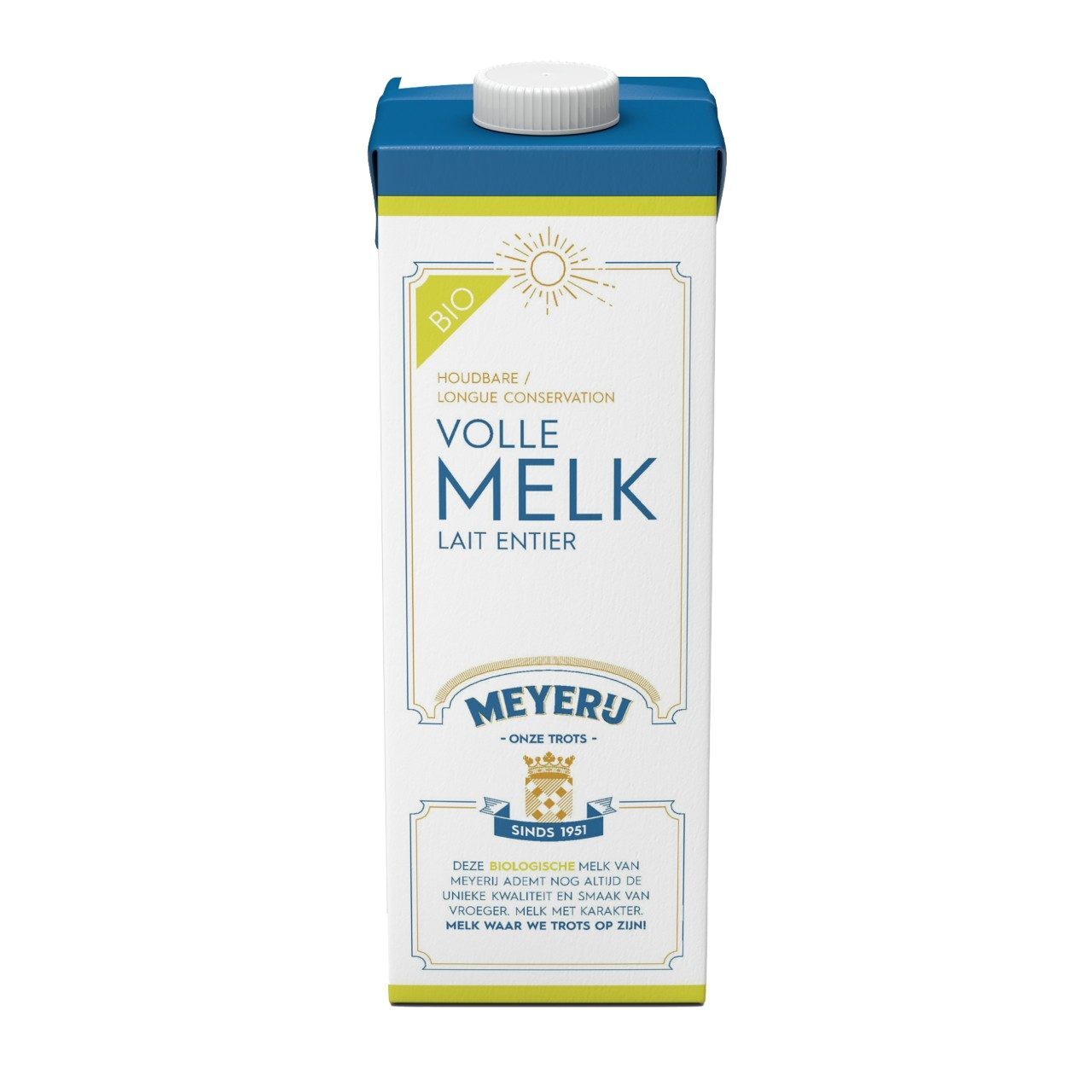 Meyerij Biologische Volle Melk Lang Houdbaar 6 x 1 L