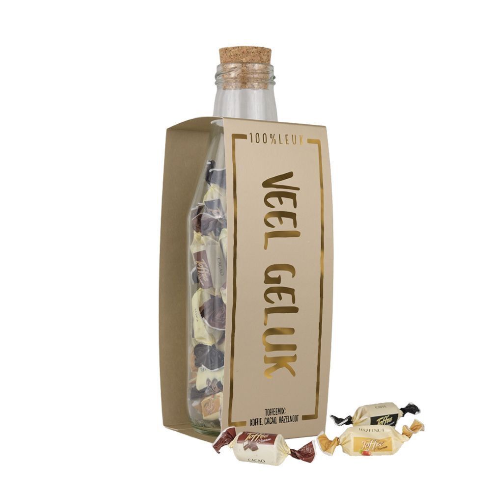 100% Leuk - Momenten fles 'Veel geluk'