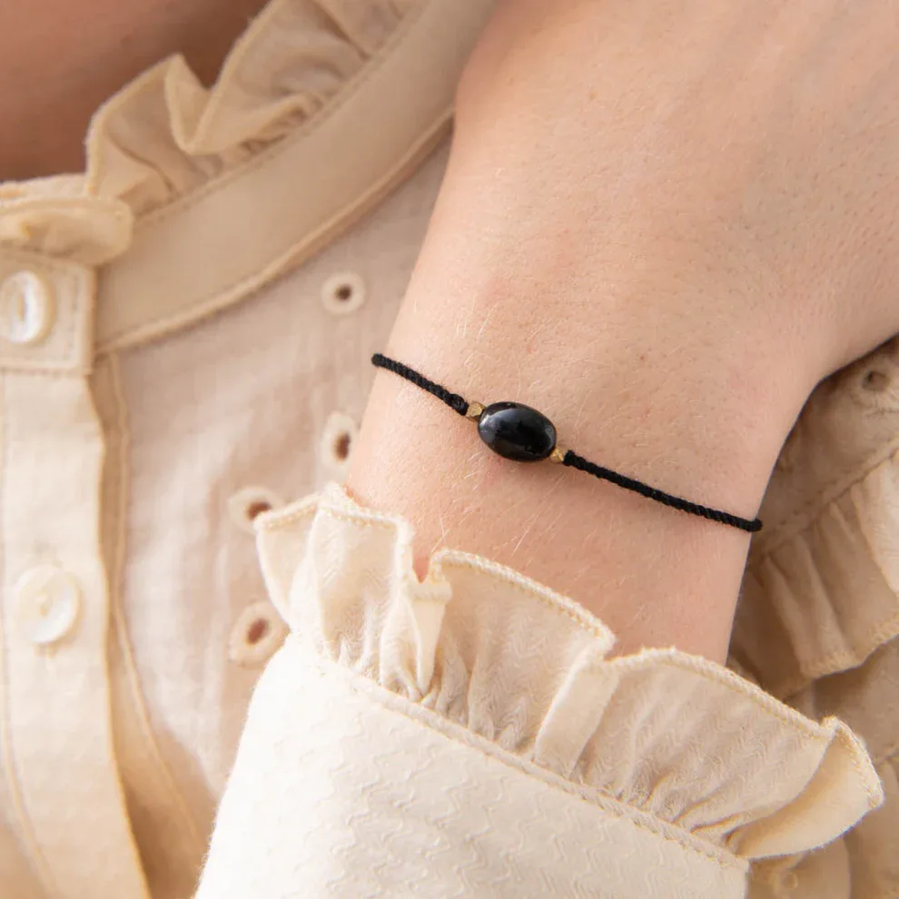 A Beautiful Story – Edelsteenkaart met armband, Zwarte Onyx