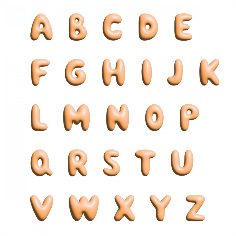 THE GIFT LABEL - Wall Letter - Orange