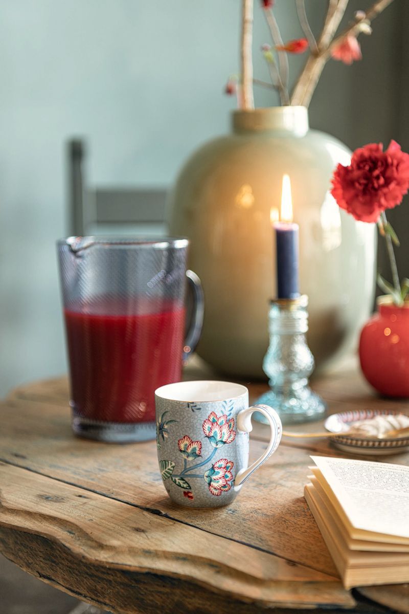 Pip Studio -  Flower Festival Lichtblauw, Mok Klein, 145 ml