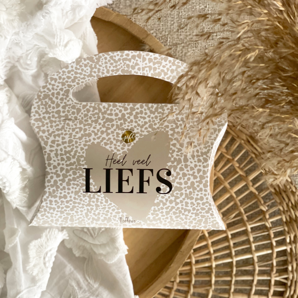The Big Gifts - Snoep tasje, 'Veel Liefs'