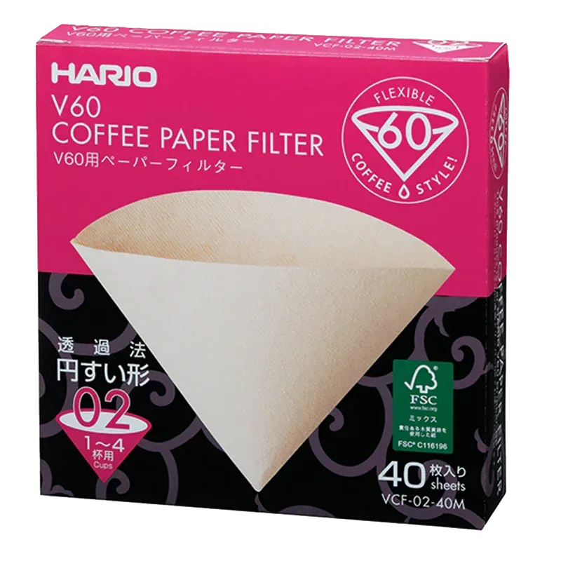 Hario – V60 Filterpapier Natural, 02, 40st.