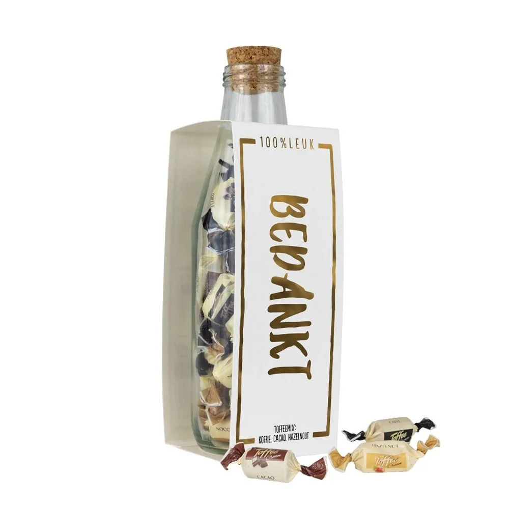 100% Leuk - Momenten fles 'Bedankt'