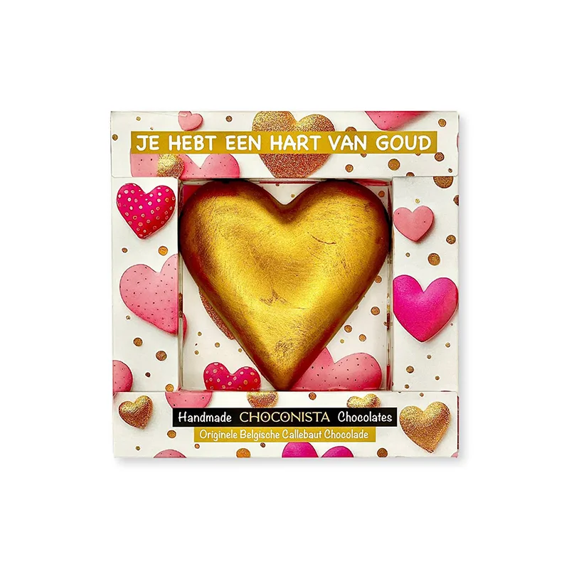 Choconista - Chocoladecadeau 'Hart van goud', 100gr