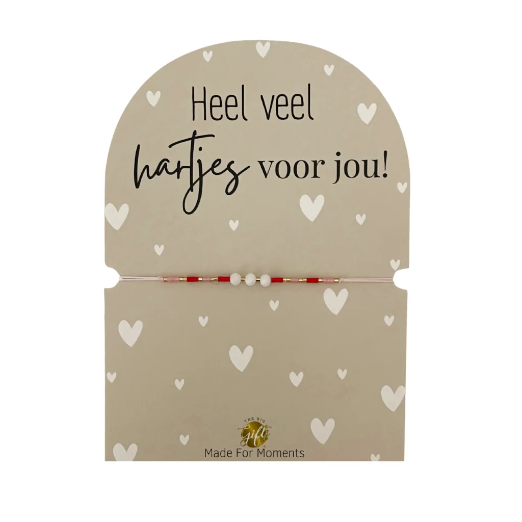 The Big Gifts - Armbandje Hartjes voor jou