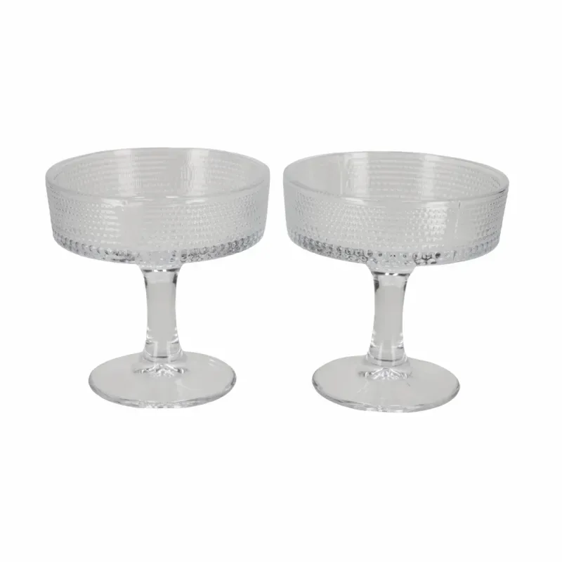 Cocktailglazen ribbel, 2 stuks, Jens Living